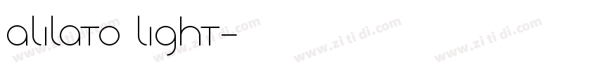 Alilato Light字体转换